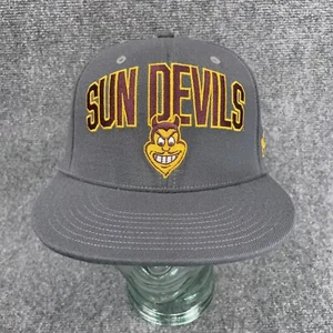 Arizona State Sun Devil Flex Fit Hat Grey Embroidered Baseball M/L Cap NCAA - Picture 1 of 5