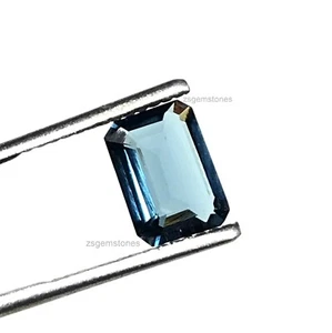 London Blue Topaz 6x8 mm 7x9mm 8x10 mm Octagon Faceted Gemstone For Jewelry - Bild 1 von 4