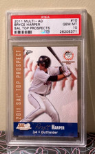 2011 Multi-Ad South Atlantic League Top Prospects Bryce Harper #10 PSA 10