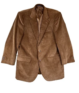 Blazer Alan River Hombre 44L (se adapta a 42L) Abrigo Deportivo Marrón Pana Pecho Único - Imagen 1 de 12