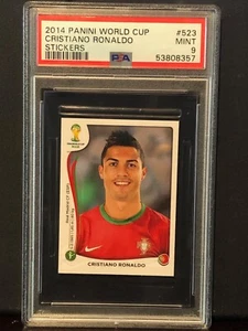 Pegatina Cristiano Ronaldo 2014 Copa Mundial Panini #523 PSA 9 - Imagen 1 de 1