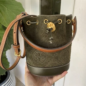 Tory Burch Mini T Monogram Bucket Bag 139444 Authentic NWT - Picture 1 of 15