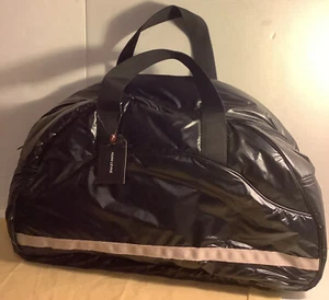 Bolso de viaje ligero Adam Levine Weekender negro con tiras reflectantes nuevo con etiquetas - Imagen 1 de 4