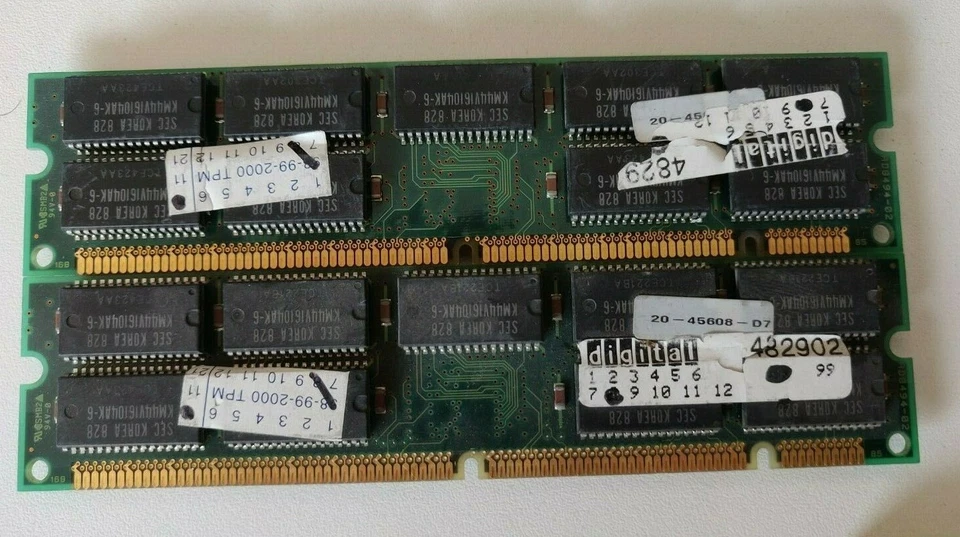 2x DEC 20-45608-D7 128MB EDO 60NS ECC DIMM MEMORY for 1200 3200/320 Servers ** - Image 1 of 1