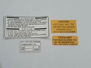 TOYOTA LAND CRUISER FJ40 FJ45 BJ40 ENGINE MAINTENANCE INSTRUCTIONS STICKER NEW - Imagen 1 de 2