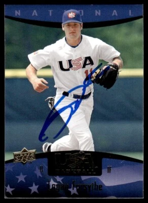 2008 Upper Deck USA National Team Logan Forsythe Auto #6 Card COA Signed - Image 1 of 2