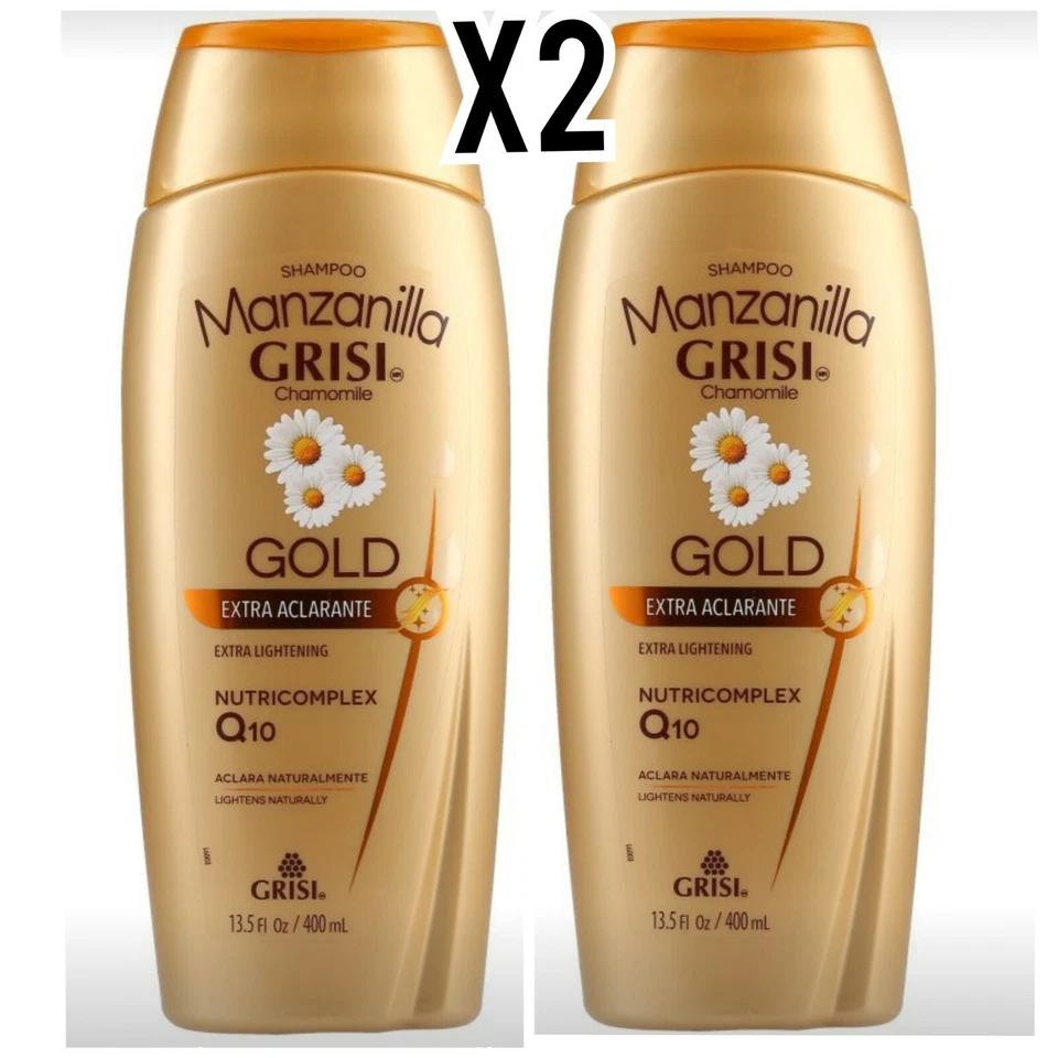 Manzanilla GRISI Chamomile GOLD Shampoo Extra Lightening Q 10 2 Pack