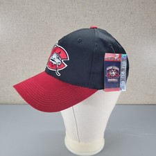 Carolina Mudcats Hat Adult One Size Black Red Strapback Minor League Baseball