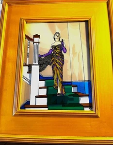 ORIGINAL RICHARD D THIBODEAU "MARILYN IN THE 7 YR ITCH" ENAMEL REVERSE PAINTING - Picture 1 of 3