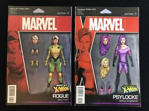 WHAT IF X-MEN #1 ROGUE & PSYLOCKE ACTION FIGURE VARIANTI SERIE 3 MARVEL COMICS - Foto 1 di 6
