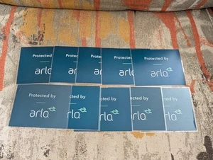 Netgear Arlo Blue Sticker Decal Video Monitoring in Progress Lot of 10 3x3.5" - Picture 1 of 4