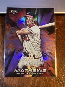 Eddie Mathews 2018 Topps Fire Purple /99 #83 HOF Milwaukee Braves NM-MT - Picture 1 of 7