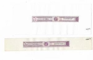 Venezuela: 2006; etiqueta fiscal 2 licores, sobre papel, tipos diferentes, raro, EBV633 - Imagen 1 de 2