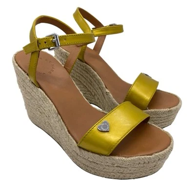 Y2K Marc Jacobs Alpargata Cuñas 38 Charol Estrella Corazón Dije Dorado Foto 1 de 4