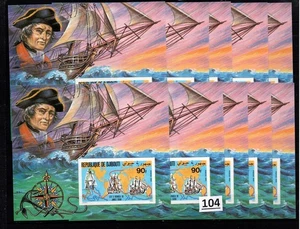 + 10X DJIBOUTI - MNH - IMPERF - MAPS - SHIPS - JAMES COOK - 1980 - Picture 1 of 1