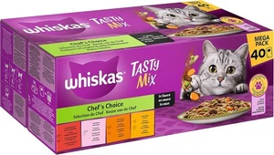 WHISKAS Hochwertiges Nassfutter für ausgewachsene Katzen Großpackung 40x85g - Bild 1 von 8