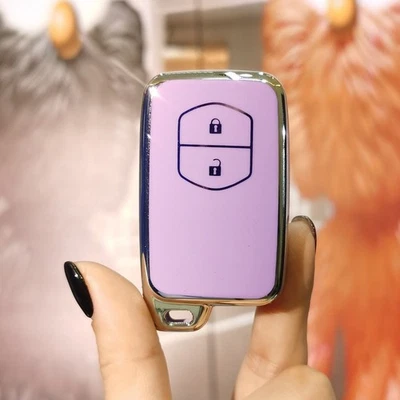 2pcs car key fob case cover for Toyota Crown Reiz Prado Land Cruiser key cases - Image 1 of 3