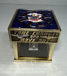 USN Navy Crew Challenge Coin Box VQ-3 Travis AFB Iron Man Limited Inscribed Rare - Picture 1 of 10
