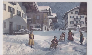 POST CARD Children play in Snow from Hannover Germany to Melita Canada 1907 - Picture 1 of 3