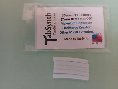 3D Printer Teflon PTFE Liner Tube For Nozzle (5 liners) Extruder Liners - Image 1 of 4