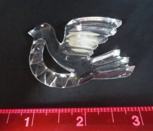 Vintage GORHAM Full Lead CRYSTAL Peace DOVE ORNAMENT West Germany New Glass - Picture 1 of 2