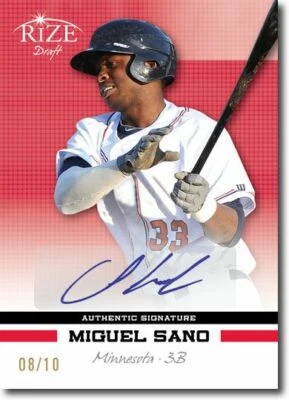 MIGUEL SANO 2012 Rize Rookie Autograph RED Auto RC #/10 - Image 1 of 2