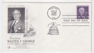 TurtlesTradingPost- Walter F, George, Senator-1960 #1170 FDC Artcraft Cachet - Picture 1 of 1