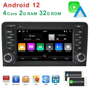 Android Car Radio Stereo GPS Sat Nav Bluetooth RDS For Audi A3 S3 RS3 2003-2013 - Picture 1 of 13