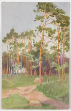 Eduard Sander (1889-1974) "Forest Edge", Watercolor, Early 20th Century