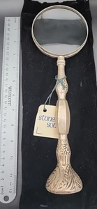 Antike schwere versilberte Lupe groß VINTAGE - Bild 1 von 7