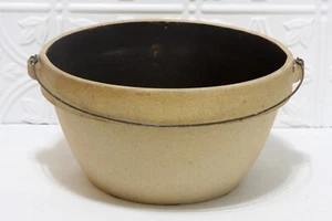 Cuenco de gres jefe nacional de cerámica nativo americano mango de fianza de alambre antiguo - Imagen 1 de 4