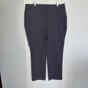 Lane Bryant Black & White Polka Dot Straight Leg Womens Pants Plus Sz 22 Stretch - Picture 1 of 9