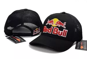 Red Bull F1Racing Men's Casual Mesh Baseball Cap Adjustable Sports Trucker Hat - Picture 1 of 1