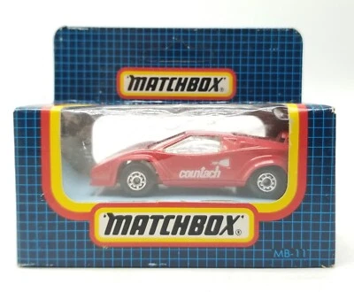 Matchbox 1990 LAMBORGHINI COUNTACH Super Car (Red White) New Old Stock MB11 1:64 - Image 1 of 4