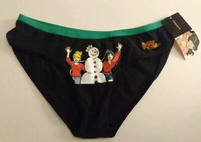 Rare Betty & Veronica Snowman Intimates XL Black Underwear New With Tags - Image 1 of 4