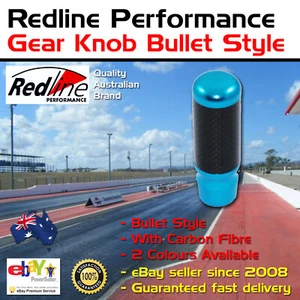 Nuevo Redline Gear Shift perno estilo bala con fibra de carbono azul 2 colores disponibles - Imagen 1 de 1