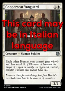 MTG COPPERCOAT VANGUARD 1 EXC - AVANGUARDIA DELLE GIUBBE RAMATE - MAT - MAGIC - Picture 1 of 1