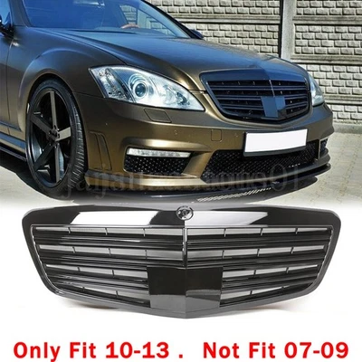 Fit For Mercedes-Benz S-Class MayBach W221 2010-2013 Grille Grill Gloss Black Foto 1 de 4