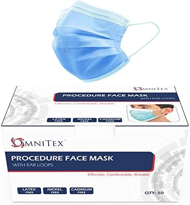 EZY-AID British Brand | Omnitex 3Ply Premium Type IIR Disposable Surgical Face Mask | EN