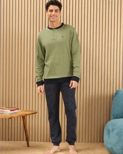 Kissimo Pigiama Uomo Manica Lunga Caldo Cotone 25U1008 - Imagen 1 de 2