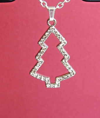 Funkelnde Weihnachts-Kette Strass Weihnachtsbaum Geschenk Weihnachten Tannenbaum - Bild 1 von 3