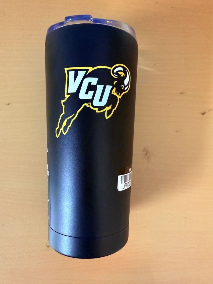 Vaso de viaje de acero inoxidable VCU Rams 20 oz negro con tapa - Virginia Commonwea Foto 1 de 4