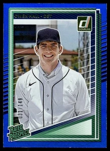 2025 Panini Donruss OWEN HALL BLUE FOIL 31/149 #130 DETROIT - Bild 1 von 2