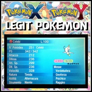 5 GEN LEGIT POKEMON • TRICKER Celebi 6IV PERFECT TIMID X Y ORAS S&M ULTRA - Foto 1 di 1
