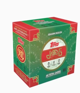 2023-24 Topps UEFA Club Competitions Jade Edition Factory Sealed Hobby Box - Picture 1 of 5
