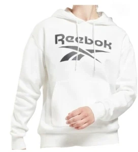 Reebok Men's Active Hoodie Medium white MSRP $55 - Picture 1 of 6