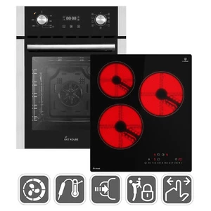 KKT KOLBE Herdset 45cm Einbaubackofen 45cm Kochfeld  Pizzafunktion Grill Umluft - Bild 1 von 11