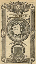 Lorraine Toul Plan Card Coat of Arms Lemau of The Jaisse engraving 1736