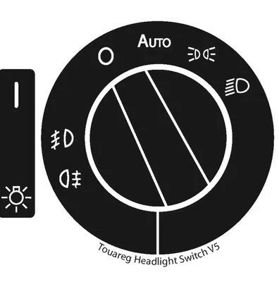Calcomanía de reparación para interruptor de faros Volkswagen Touareg 2004-2009 - ¡Mejor garantizado! Foto 1 de 4