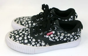 Levi's Girls Kids US 5 Black & White Floral Print Sneakers Shoes - Picture 1 of 6